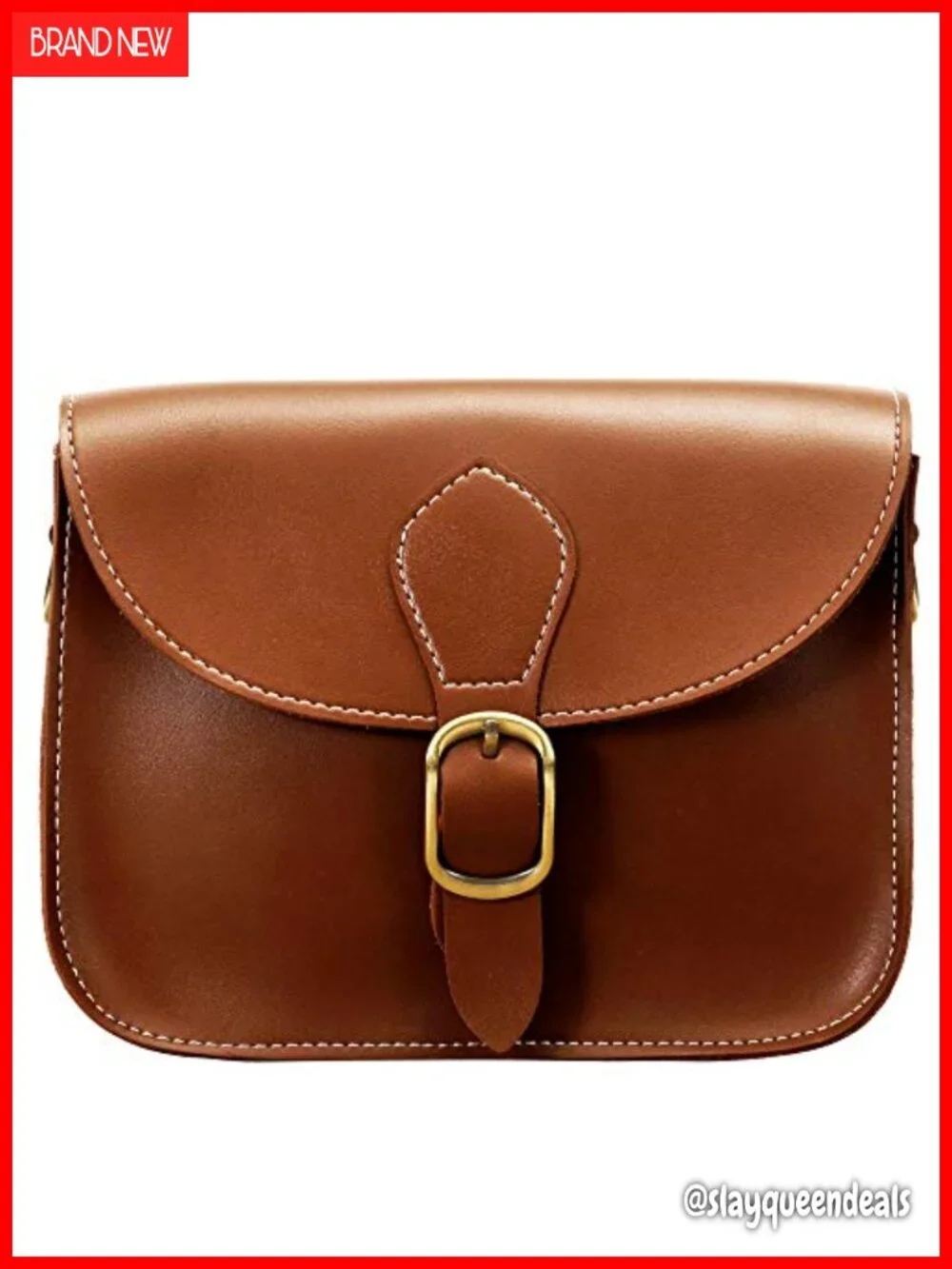 Vintage Saddle Crossbody Bag Faux Leather Small Satchel Purse